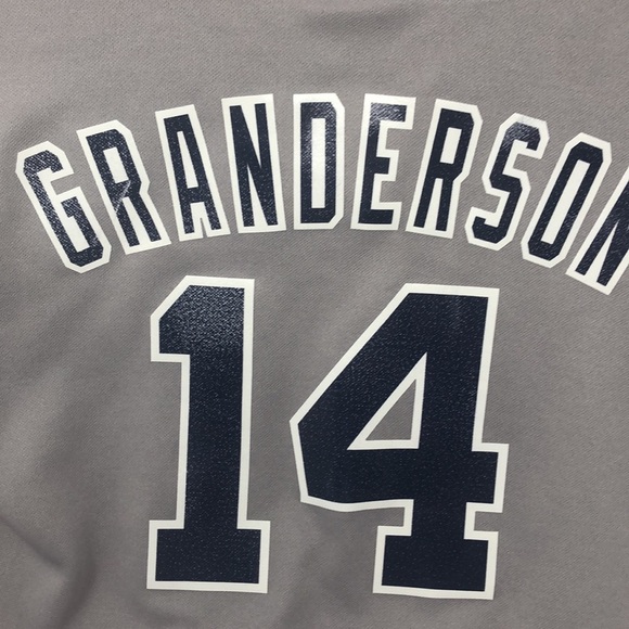 majestic MLB New York Yankees Curtis Granderson #14 jersey Kid Large made in USA - Picture 7 of 10
